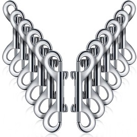 12 Pieces Double Ended Bolt Snaps Hook Zinc Alloy Double Trigger Clips Home Pet Accessory for Linking Dog Leash Collar Leash Key Chain Horse Tack Pet Sling Feed Buckets