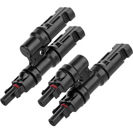 Jtron Female Solar Panel, Cable Connectors, Solar Panel Cable Connectors, Connectors 1 Female to 2 Male (F/MM) and 1 Male to 2 Female (M/FF) (2)
