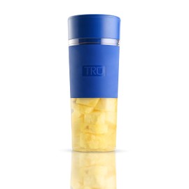 TRU Hydration Blender with Single-Button Operation & USB Rechargeable Battery - Mini Personal Blender for Fruit Smoothies - Portable Travel Blender for Single Servings - Cobalt Blue