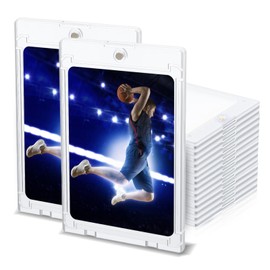 30pcs Magnetic Card Holder 35pt One Card Holder Touch for Trading Cards Protection Magnetic Cards Case for Baseball cards holder card Protectors Hard Plastic Display Sleeves Case for Game Sports cards