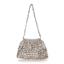 [カシュカシュ] メタリック竹ビーズ手提げバッグ 10-00-01560 レディース SV