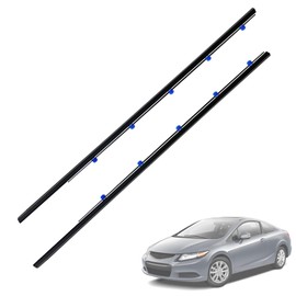2Pcs Driver and Passenger Side Door Window Belt Weatherstrip Compatible with Honda Civic Coupe 2D 2012-2015 Replaces 72410-TS8-A01 72450-TS8-A01