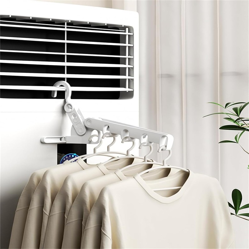 2PCS Folding Drying Racks - Multifunctional 5-Hole Hangers for Travel,