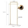 KaKaBB Gold Clothing Rack with Marble Base, Heavy-duty Garment Rack,
