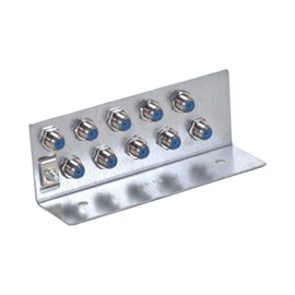 Erwin Weiß GmbH 10-way grounding rail for satellite system, grounding angle for potential equalization, coaxial cable, grounding block with 10 F connections and 2 grounding lines, lightning and surge