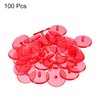 PATIKIL 100pcs Golf Ball Markers 24mm Round Clear Flat Position