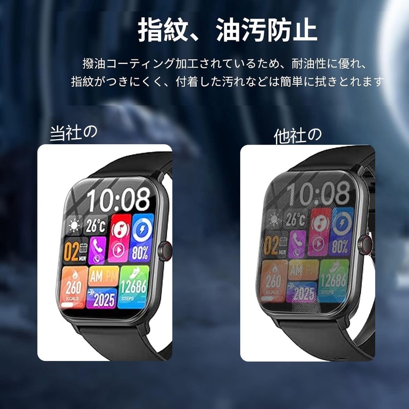 For Vialove Smartwatch, 1.9-inch Film, Protective Film, BAOLINTX Compatible, HD