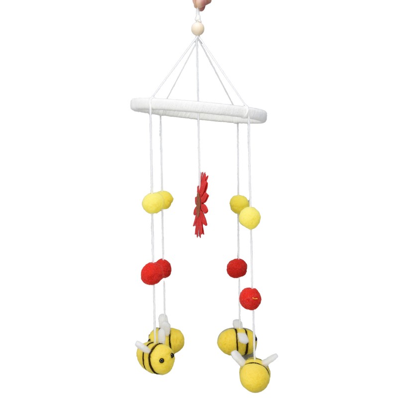 Baby Nursery Mobile Crib Hanging Mobile Decor with Honey Bee