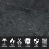 AULIGET 6" x 12" Black Slate Peel and Stick Backsplash