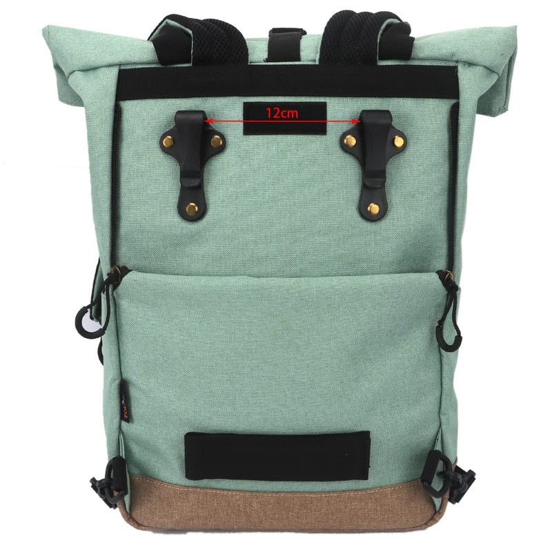 TOURBON Nylon Roll-Top Clip-On Market Shopper Bicycle Bag Backpack Shoulder