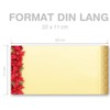 25 Envelopes (No Window) Christmas Motif, Red Christmas Stars, DIN