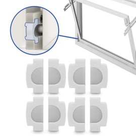 Toggle Bearing Cap Basement Window Fastener Replacement Part Set White Suitable for e.g. MEA Mealon 4 Pairs