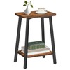 MAHANCRIS Side Table, Small Rectangular End Table with Storage Shelf,