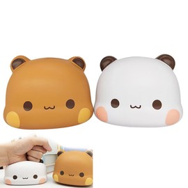 KBIBCK Anti-Stress Toy, Pack of 2 Dudu Bubu Squeeze Toy, Anti Stress Balls, Cute Anti-Stress Toy Squishy, Dudu Bubu Squeeze Toy, Fidget Toy for Children and Adults