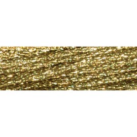 DMC 317W-E3821 Light Effects Polyster Embroidery Floss, 8.7-Yard, Light Gold