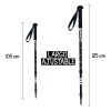 Bastones De Senderismo Aluminio 7075 Ajustables Plegables Color Negro