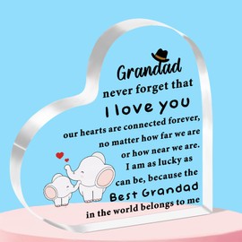 QMVMV Grandad Gifts from Grandchildren Acrylic Plaque Gifts for Grandad Best Grandad Gifts Birthday Christmas for Grandad