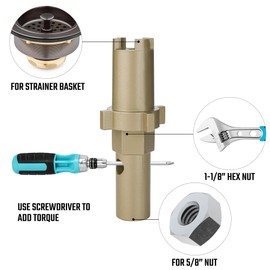 DURATECH Faucet Wrench, Sink Wrench, 8 in 1 Plumbing Wrench, Faucet Installation and Removal Tool for Plumbing Repair