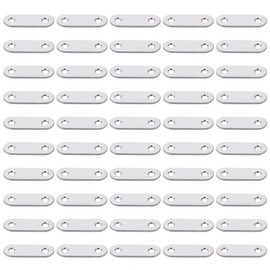 Verbindungsstück aus Metall, 46 x 16 mm/1,8 x 0,62 mm, gebürstete Oberfläche, silberfarben, Reparaturhalterung, feine Verarbeitung, flache Eckstreben, Platten für Betten