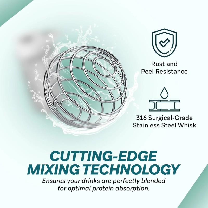 - Shaker cups for protein shakes, with Wire Whisk Ball
