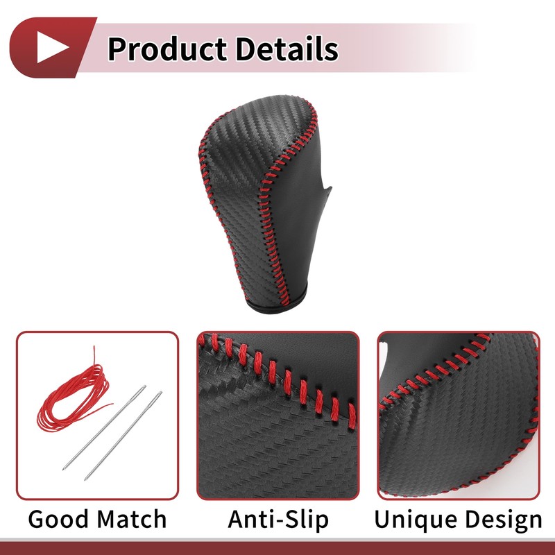 HEROFFIX 1 Pc Gear Shift Knob Cover for Honda Accord