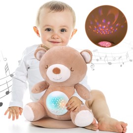 REMOKING Einschlafhilfe Baby Spielzeug, Babys Nachtlicht Projektor mit Musik, Weißes Rauschen Musikspielzeug-Kinderwagen Spielzeug für Babys und Kleinkinder