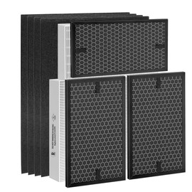 Breshair HPA5300B True HEPA Replacement Filter Compatible with Air Purifiers HPA5300B HPA5350 HPA3300, 3 R HEPA, 3 S Carbon and 4 A Pre-Filter, Part# HRF-R3, HRFSC1, HRF-A300 & HRF-ARVP300