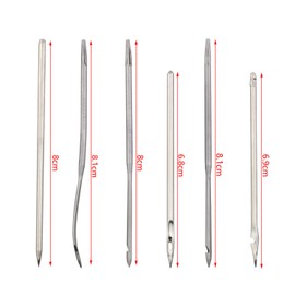 TAODAN 8PCS Canvas Leather Sewing Cap Needle Set Copper Awl Shoe Repair Leather Tool Set Canvas Leather Sewing Awl Tool Shoe Repair for Sewing Tent Backpack Sleeping Bag Jacket