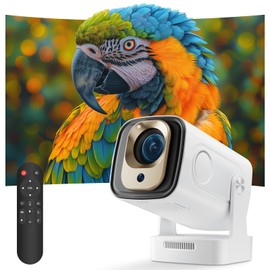 LAMA Mini 4K Portable Outdoor Projector, 320 ANSI Movie Portable Projector with Autofocus, Supports 180° Rotation for Home Theater, Camping, White