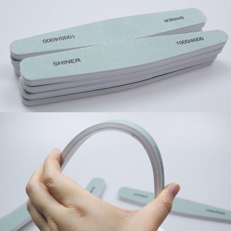 1000/4000 Grit Nail Buffing Block Professional Nail Buffer, Fingernail Files