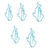 100Pcs Cute Paper Clips Blue Dolphin Style Exquisite Color Strong