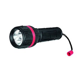 Velamp IRUB3LED TasChenlampe aus Gummi mit LED, 3 Batterien D, Schwarz