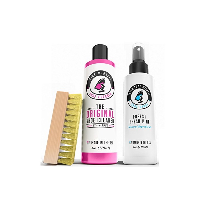Pink Miracle Shoe Cleaner and Fresh Foot Shoe Deodorizer Spray