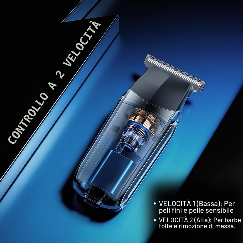 BarberBoss Rasoio elettrico da uomo 3 in 1, kit da
