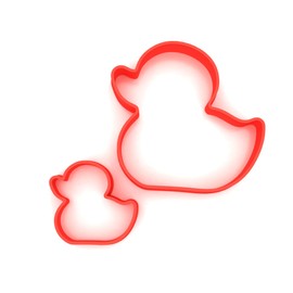 Custom Cutters Duck Shape Cutters | Mini/Small Plastic Cutter for Baking, Fondant, Clay, Pastry, Icing, Jewellery (3CM + 5CM)