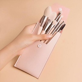 RC1060 Portable Pastel 8-Piece Makeup Brush Set with Case Set 2. Pink (RC1060-2) 2ea