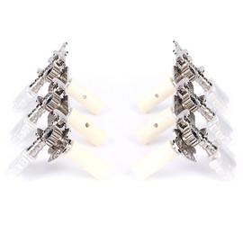 2 Pcs Guitar Machine Heads Tuning Pegs Tuning Keys Tuners, Guitar Tuners,Guitar String Tuning Peg, With Mounting Screws and screwdriver, Metal Machine Heads Tuner For Classical Guitar (Silver)