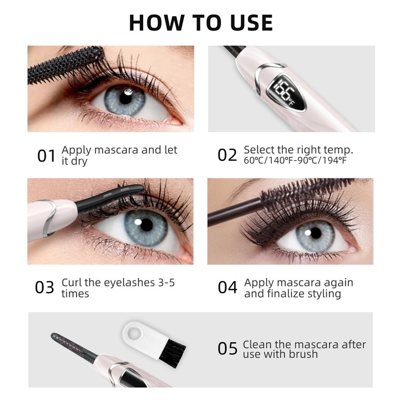 EYECURL Heated Eyelash Curler, S600 Heated Lash Curler, Accurate Temperature