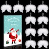 Becellen 10Pcs Christmas Tree Decorations, White Mini Christmas Angel Wings