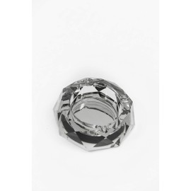 Jack Hearts Glass Ashtray for Home or Office (Black)