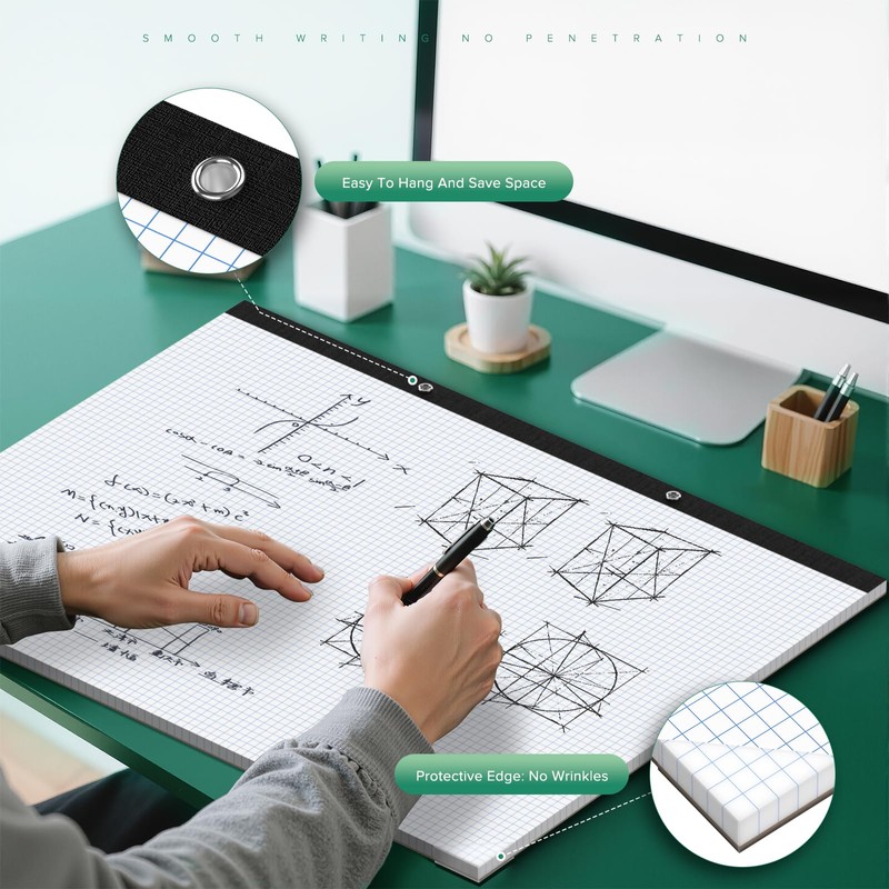 Large Engineering Graph Paper 22x17, 50 Sheets Extra Large Graph