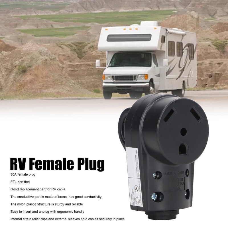 RV Female Plug 30 AMP Good Conductivity Stable Structure RV