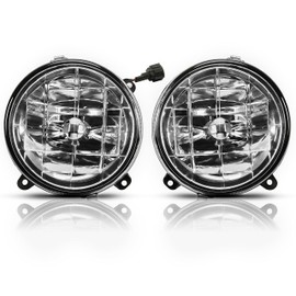 HECASA Pair Clear Glass Fog Lights Lamps For 2002-2003 SUBARU IMPREZA RS/WRX 4-Door With Halogen bulbs Replacement for SU2592106 84501FE090 SU2593106 84501FE080