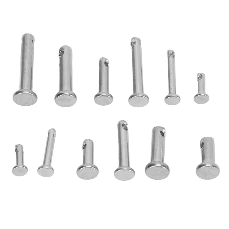 12 Sizes Stainless Steel Clevis Pin Single Hole Flat Head