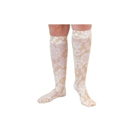 Lymphedivas Darling Tan Medical Graduated Compression Sock Pair 15-20mmHg (Long Open-Toe 15-20 mmHg X-Large)