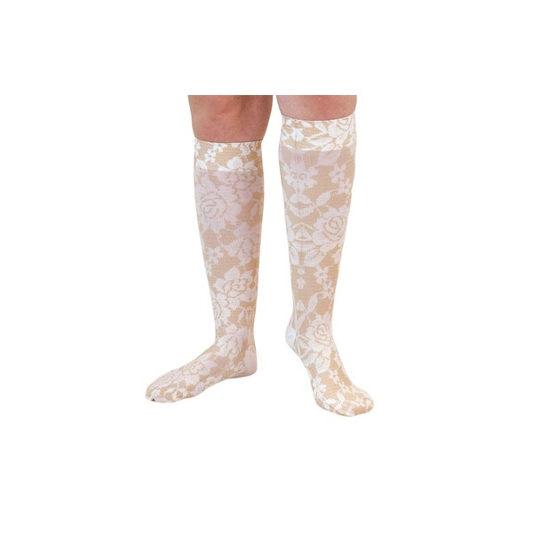Lymphedivas Darling Tan Medical Graduated Compression Sock Pair 15-20mmHg (Long