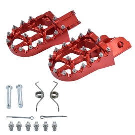 KZLM Dirt Bike Foot Pegs Footpegs CNC Foot Pedals Rest for CRF110F CRF 110F 2013-2023/ CRF125F CRF 125F 2014-2023 (Red)