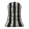 RSH Decor: Sunbrella Tufted Adirondack Chair Cushion | 42.5” x 21” | Sunbrella Performance Fabric | Water and Fade-Resistant | Outdoor Cushion for Patio Furniture | Cabana Classic Black Stripe