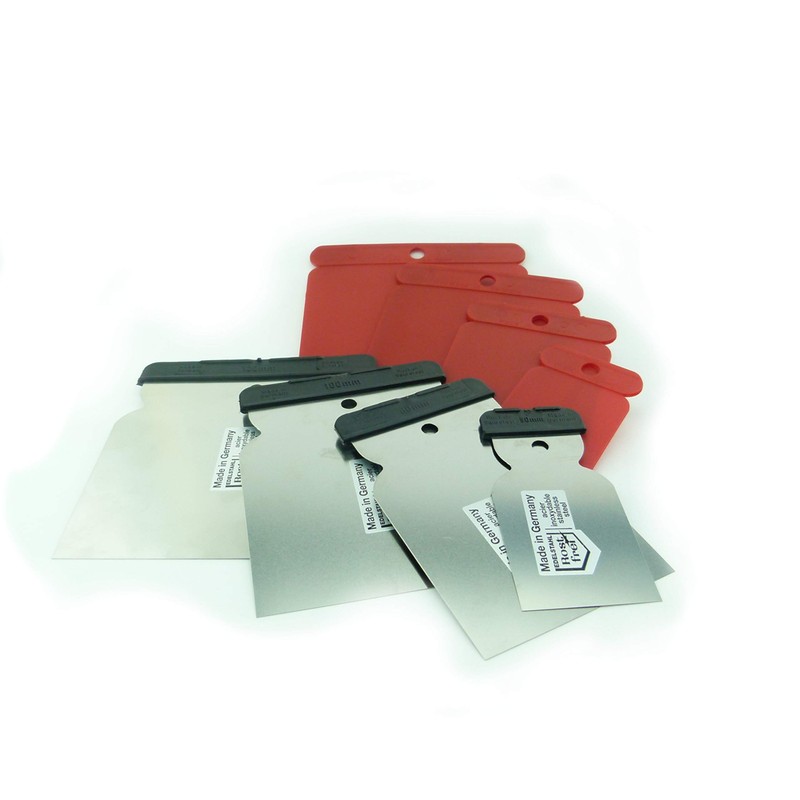 8-Piece Japanese Spatula Set = 4 x Stainless Steel Blades