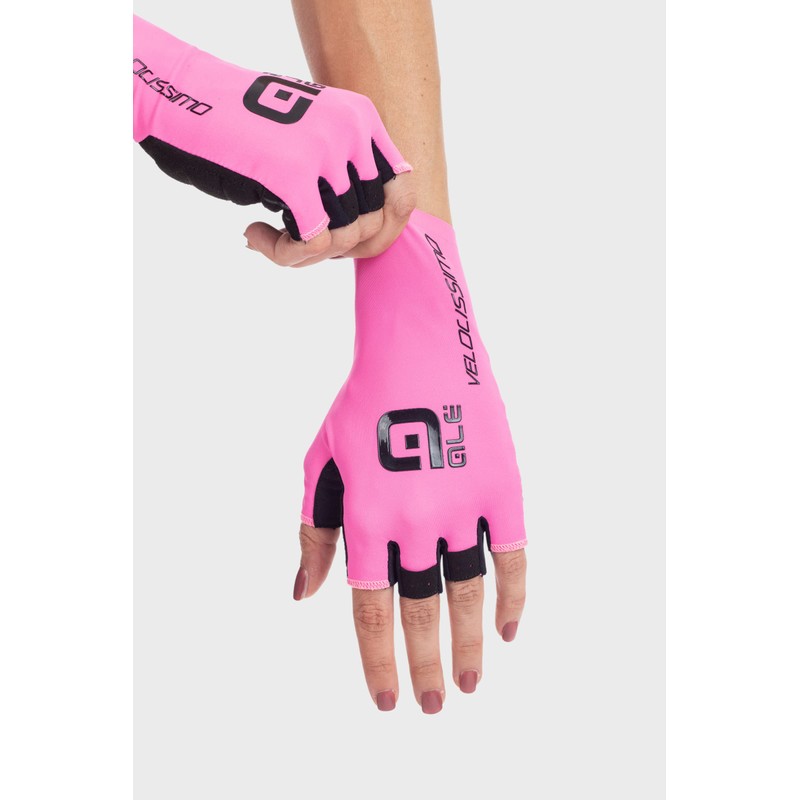 Alé Cycling Unisex Velocissimo Crono Summer Gloves, Fluo Pink/Black, XL
